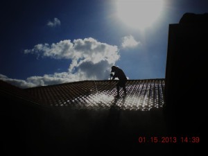 UPC tile roof power wash